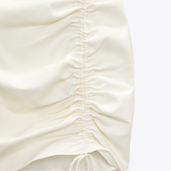 NWT Zara Oyster Cutout Linen Blend Dress, Size L - Picture 8 of 11